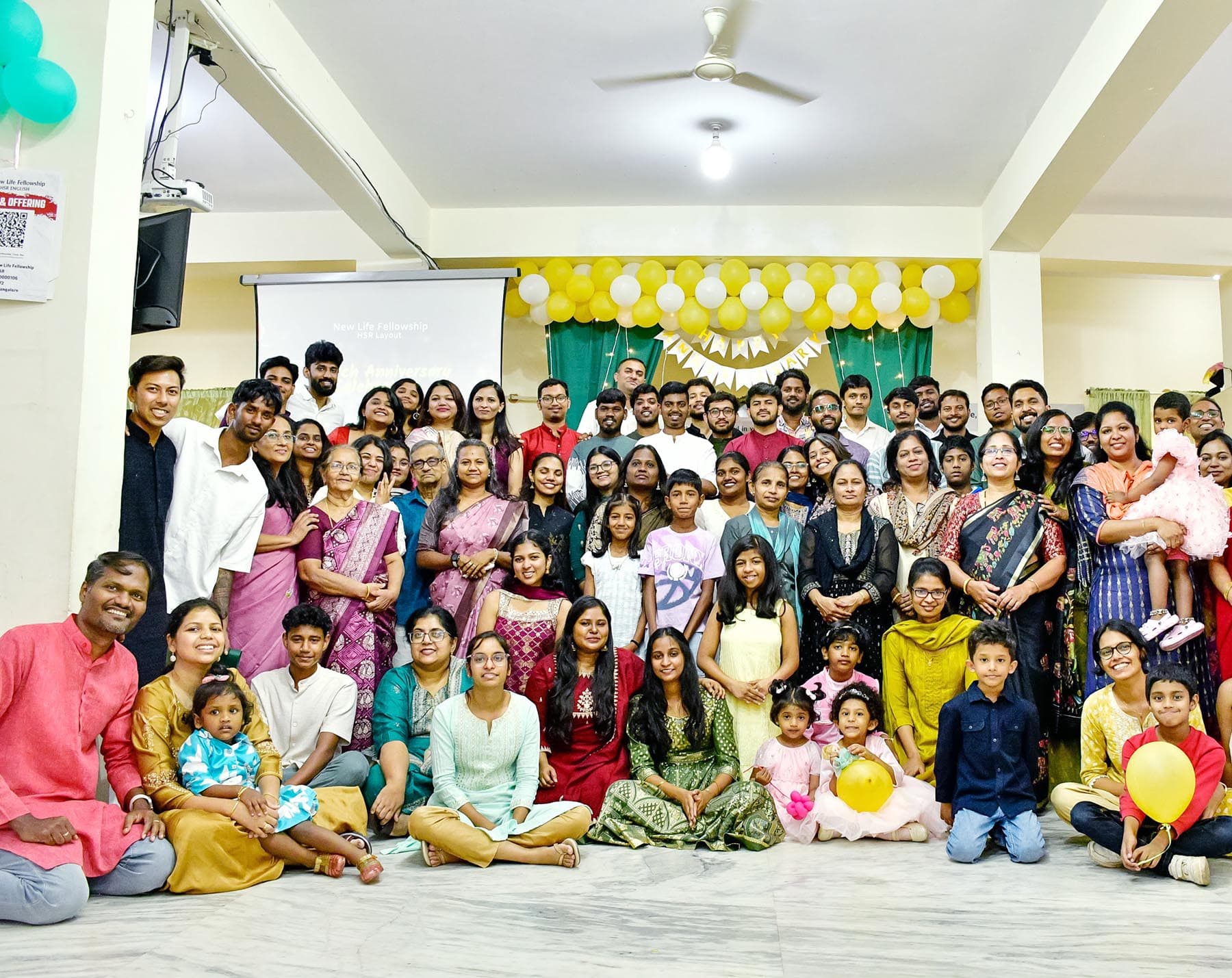 The New Life Fellowship HSR Layout congregation gathered together